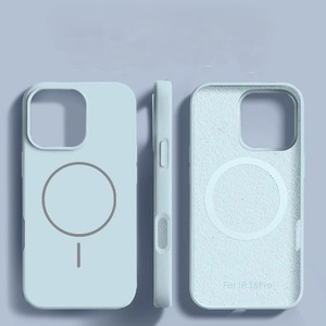 Stile moderno colorato in Silicone liquido custodia per telefono di personalizzazione magnetico Wireless ricarica Anti-goccia Cover del telefono per iPhone 17 - Product Image 3