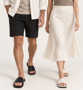 รองเท้าแตะหนังวัวสำหรับฤดูร้อนแบบ unisex สำหรับใส่ในบ้าน รองเท้าลำลองสำหรับใช้ในบ้านทุกวัน พื้นนุ่ม หนังแท้ ป้องกันการลื่น - Product Image 1