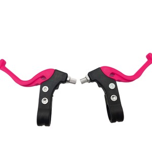 Palancas de freno de bicicleta ajustables de 2 dedos para bicicletas infantiles con mango verde - Product Image 5