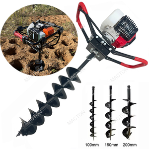 Taladro de tierra a gasolina de 2 tiempos y 52 cc con certificación CE para plantar árboles - Product Image 2