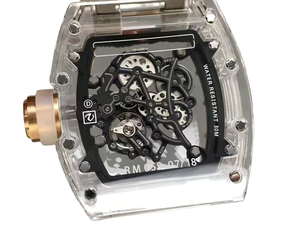 นาฬิกาผู้ชายหรูหราปรับแต่งเองได้พร้อมเคสคริสตัลแซฟไฟร์ตัวเรือน RM055ทอง18K หัวเข็มขัดมงกุฎสแตนเลสพร้อมแถบยาง - Product Image 3