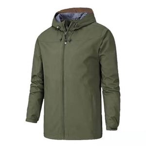 Veste coupe-vent réfléchissante en polyester pour homme, coupe-vent vintage rétro imperméable pour la plage, coupe-vent blanc marine J0134 - Product Image 5