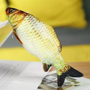 2020 new design Amazon hot selling Funny USB Charging Interactive Stuffed Plush Fish <span class=keywords><strong>Cat</strong></span> Toy Electric Moving Floppy Fish <span class=keywords><strong>Cat</strong></span> Toy - Product Image 3