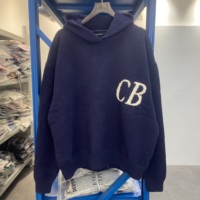 Pull à capuche pour homme Cole Designer, en tricot lourd brodé, de haute qualité, noir, Cole Buxton Hoodies pour homme