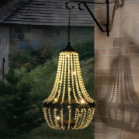 Lanterne solaire LED suspendue en cristal moderne TSINYE IP65, luminaire extérieur en métal, décoration de jardin, lumière blanc chaud
