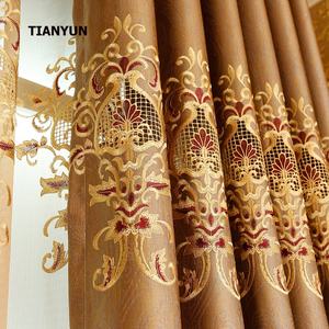 Lusso Turkish tenda ricamo <span class=keywords><strong>Design</strong></span> diretta della fabbrica all'ingrosso su misura <span class=keywords><strong>soggiorno</strong></span> ricamato di lusso europeo tenda - Product Image 3
