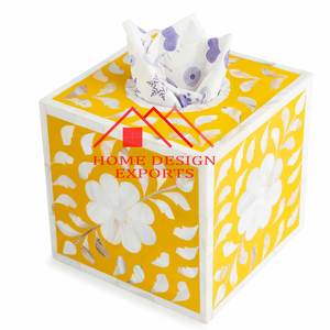 Latest Design High Quality Bone Inlay Pattern Design <b>Tissue</b> <b>Box</b> Holder <b>Box</b> for Wedding Table Centerpieces Decorations Unique - Product Image 1