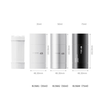Flacon vide rechargeable Choebe 35ml 50ml 75ml à fond rond pour crème anti-transpirante, contenant de 50g pour stick ou gel déodorant roll-on