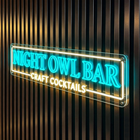 Letrero de Neón Personalizado para Interiores con Logotipo LED, Obra de Arte Comercial en Acrílico para Decoración de Oficinas, Tiendas y Comercios