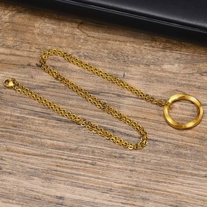 꼬인 모비우스 링 펜던트 목걸이 18K 금도금 스테인리스 스틸 이터니티 서클 참 변색 방지 주얼리 커플 선물 - Product Image 4