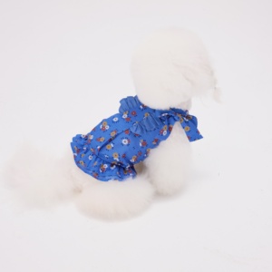 OEM ODM Chaleco Ecológico de Algodón Transpirable para Perros, Vestido sin Mangas con Estampado Floral para Perros Pequeños y Medianos, Malteses - Product Image 4