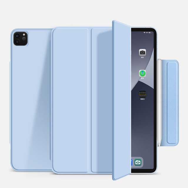 Laudtec Premium Pu Leather Magnetic Trifold Case for ipad Pro 4th/5th/6th Generation 12.9" /Air 13-inch Protective Cover