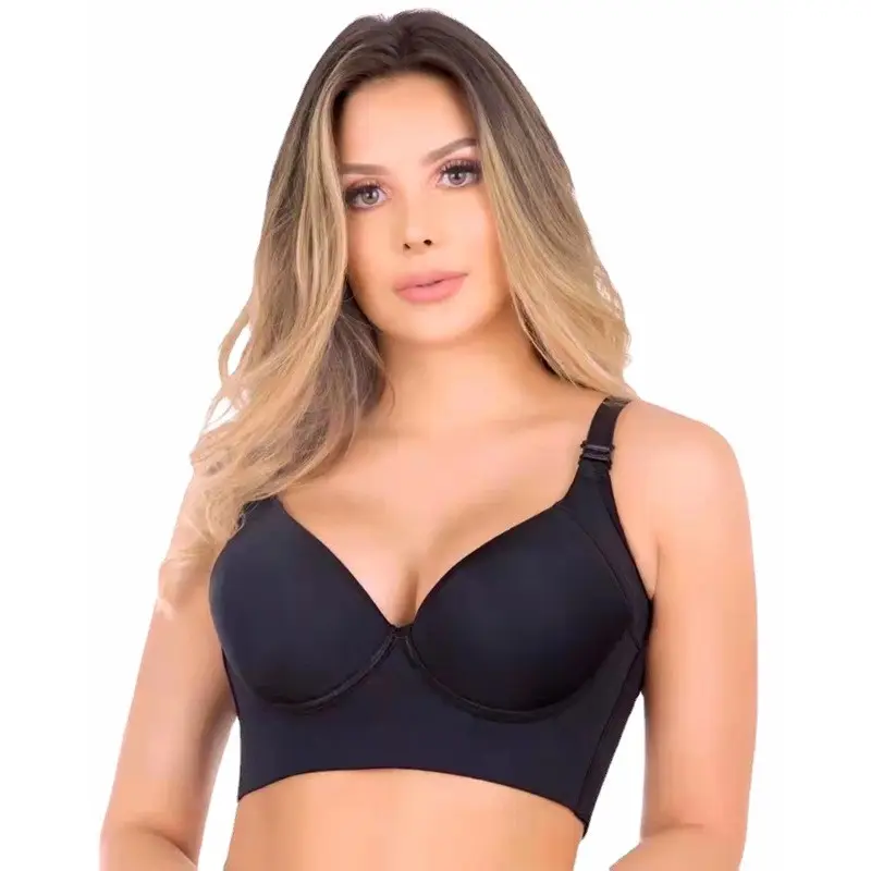 Sujetador de copa profunda para mujer de talla grande de alta calidad, cobertura de espalda completa, sujetador minimizador cómodo para ocultar la grasa, Sujetadores push-up para niñas