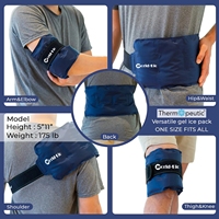 Compresse de glace réutilisable bleue ajustable World-bio pour le dos, thérapie par le froid et la chaleur, dispositif médical de classe I pour soulager les douleurs dorsales