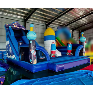 <span class=keywords><strong>Castillo</strong></span> Inflable con Tobogán Space Walk Rocket, <span class=keywords><strong>Castillo</strong></span> Hinchable de PVC con Diseño de Galaxia para Fiestas al Aire Libre y Eventos en <span class=keywords><strong>el</strong></span> Patio Trasero - Product Image 2