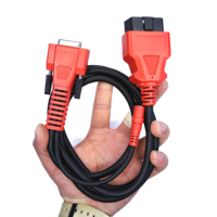 Cable de prueba principal DTS de 2 filas DB15 a OBD2 de 16 pines, adaptador de escáner diésel J1962, cable de diagnóstico OBDII