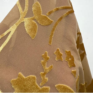 Оптовая продажа, самая популярная выжженная шелковая бархатная ткань, эластичная полиэфирная нейлоновая спандекс ткань для модного платья - Product Image 3