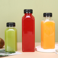 Bouteilles en plastique carrées de 120 ml, 150 ml, 250 ml, 500 ml pour jus et boissons – Offre Spéciale