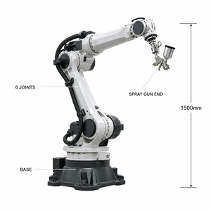 Bras de robot de <span class=keywords><strong>peinture</strong></span> par pulvérisation, robot de <span class=keywords><strong>peinture</strong></span> à 6 axes, machine de revêtement automatique pour atelier de pièces automobiles, pour l'automatisation en usine - Product Image 4