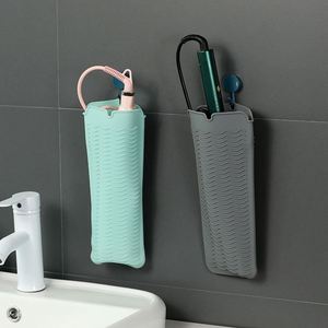 In-stock Hair Straightener Silicone Heat-Insulating Mat <b>Perm</b> <b>Rod</b> Anti-Scald Storage Bag Electric Flat Iron Curling Wand - Product Image 3