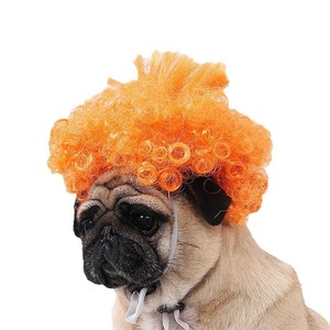 Perruques <span class=keywords><strong>pour</strong></span> animaux de compagnie (chiens et chats) - Accessoires décoratifs <span class=keywords><strong>pour</strong></span> Halloween et Noël avec coiffures bouclées en <span class=keywords><strong>chignon</strong></span>, durables et écologiques - Product Image 1