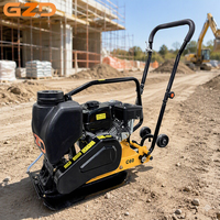 Compacteur à plaques à essence GZD C60T avec réservoir d'eau pour le compactage du gravier, du sol et de l'asphalte