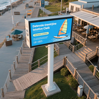 RAYBO Extérieur Fixe Bord De Mer Colonne Écran Étanche HD LED Mur Vidéo P5 P6 P8 P10 Écran D'affichage pour Panneau D'affichage