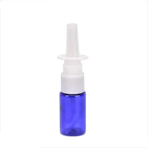 10ml PET plástico color ámbar azul niebla botella de Spray bomba Nasal contenedor de Spray para irrigación Nasal Spray aplicación de agua salina