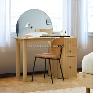 Meubles de chambre à coucher en bois massif fabriqués à la main armoire de rangement de luxe <span class=keywords><strong>longue</strong></span> <span class=keywords><strong>commode</strong></span> en chêne avec 3 tiroirs - Product Image 1