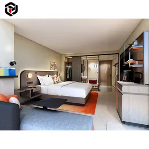 Foshan Fulilai Modern pabrik profesional kayu furnitur kamar tidur untuk hotel kustom mewah hilton lima bintang furnitur Hotel