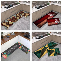 Tapis en velours cristal de qualité supérieure, 3D, 2 pièces, lavable, épais, antidérapant, petits tapis de cuisine pour le sol