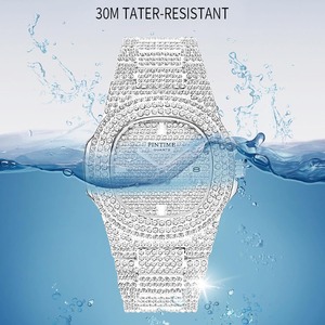 Relojes de Lujo Unisex con Cristales de Diamantes, Esfera Grande, Reloj de Cuarzo para Hombre y Mujer, Correa de Acero Inoxidable en Oro, Plata y Oro Rosa - Product Image 5
