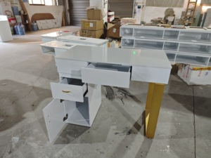 Mesa de Manicura Moderna Multifuncional para Salón, Mesa de Madera para Spa de Uñas con Cajones para Uso en Salón de Belleza - Product Image 2