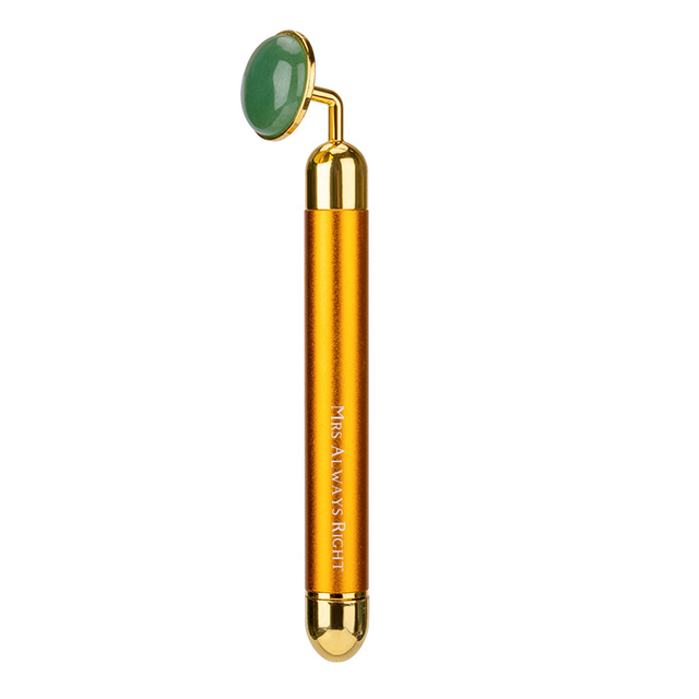 Free logo Printing Facial Massager Roller Energy Beauty bar 24k Golden Pulse Facial Massager 3D T Bar T-Shape Face Lift Massager