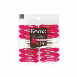 RAMO 16 pezzi Pink/bianco per biancheria spille da bucato Premium per una comoda organizzazione - Product Image 1