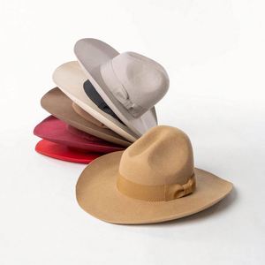 Wholesale Western Hat Bands Fedora Hats Women Men's Rabbit Fur or Wool High Quality American Sombreros Fedora Hats - Product Image 2