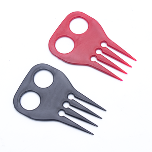Fabrica fornecimento Personalizacao colorido plastico Cavalo <span class=keywords><strong>tranca</strong></span> Juba e cauda Pente Cavalo preparacao trancado Ajuda Pente - Product Image 1