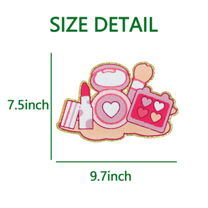 Patchs de broderie en chenille personnalisés de conception cosmétique <span class=keywords><strong>Patch</strong></span> brodé tissé <span class=keywords><strong>pour</strong></span> vêtements Grand <span class=keywords><strong>patch</strong></span> à paillettes <span class=keywords><strong>thermocollant</strong></span> - Product Image 2