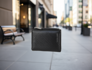 Borsa a tracolla da uomo con cerniera a due pieghe, 7 pollici, in microfibra e pelle sintetica, per uso quotidiano - Product Image 2