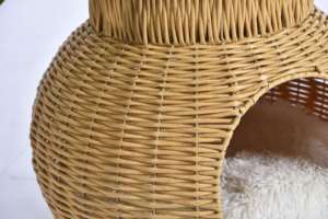 Arbre à chat avec feuilles Fabricant de meubles décoratifs pour la maison Plantes artificielles en toute sécurité Tissage en rotin fait à la main <span class=keywords><strong>Cave</strong></span> à chat Maison - Product Image 5