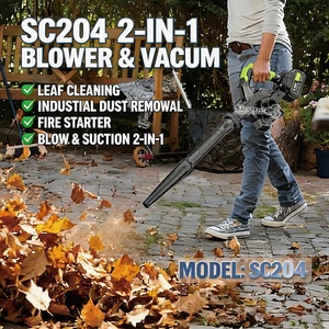 Souffleur à feuilles sans fil SC204 21V, moteur sans balais 4815, souffleur et aspirateur 4 vitesses, batterie 4.0Ah - Product Image 2