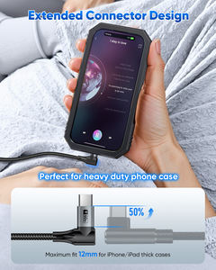 Cable de Datos Retráctil SUNGUY de 60W 3A con Carga Rápida Tipo-C para Teléfono Móvil/Laptop/Auto, MOQ Bajo, Nylon Ecológico, Longitud Personalizable - Product Image 6