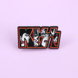 Spille in metallo smaltato Shmik della rock <span class=keywords><strong>band</strong></span> <span class=keywords><strong>KISS</strong></span>, accessori per zaini e abbigliamento, gioielli all'ingrosso, regalo per i fan della musica - Product Image 1