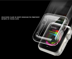 Étui de protection d'écran en TPU souple et transparent pour <span class=keywords><strong>Apple</strong></span> <span class=keywords><strong>Watch</strong></span> 49mm 45mm 41mm <span class=keywords><strong>44mm</strong></span> 40mm 42mm 38mm, compatible avec les séries Iwatch 8 7 6 SE 5 <span class=keywords><strong>4</strong></span> 3 2 - Product Image 6