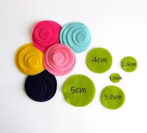 christmas preschool kids jewelry accessory custom different sizes round diy craft felt shapes die cut wool felt circles