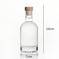 Bouteilles de Gros 250ml 375ml 500ml 750ml 1000ml pour Whisky, Vodka, Tequila – Bouteilles de Vin et Liqueur en Verre Rond Transparent