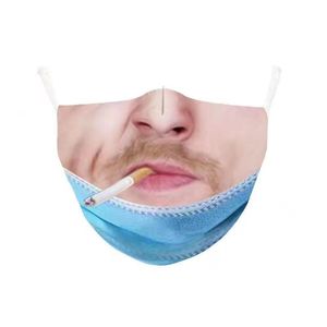 Maschera facciale regolabile divertente maschere antipolvere lavabili maschera antipolvere per equitazione in seta di ghiaccio maschera antipolvere per il viso umano - Product Image 4