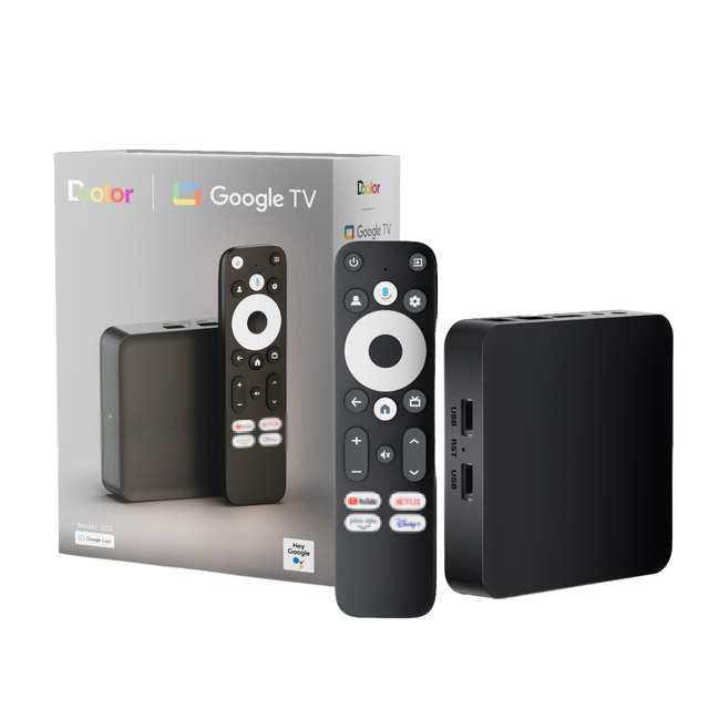 Dcolor GD2 GOOGLE CERTIFIED SMART TV BOX Android 12 Set Top Box 4K Best Price 2gb 32gb Amlogic S905Y4-B Google TV Standard