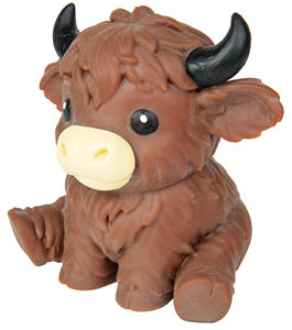 Juguetes al por mayor de vaca Highland gigante de plástico y silicona, rellenos de harina, blandos, divertidos, de recuperación lenta, para ejercitar la mano y aliviar el estrés - Product Image 4
