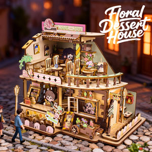 Tongmuqu Nouveau style Mini bibliothèque Hibou Librairie Utilisable comme cadeaux Jouets de puzzle en bois 3D - Product Image 3